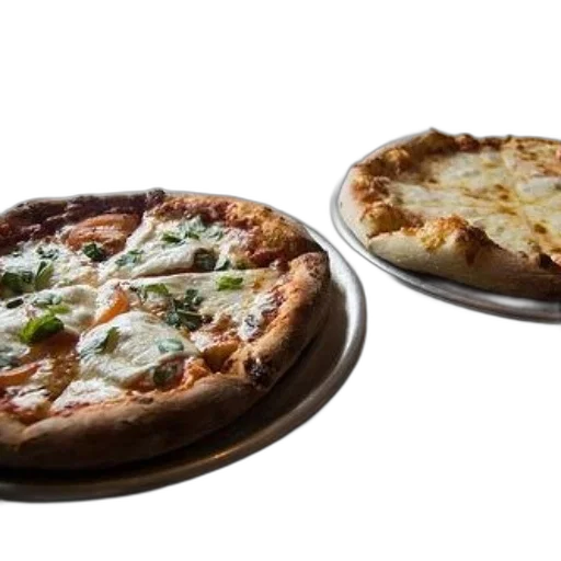 food, 3d render, two, pizzas transparent PNG cut-out