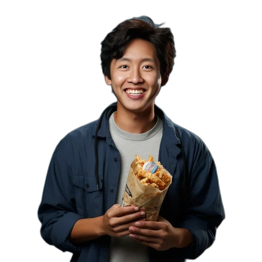 staff, food, face, jacket transparent PNG cut-out