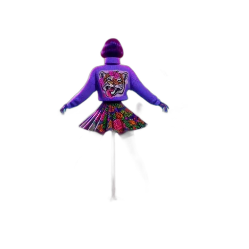 umbrella, jacket, dress, staff transparent PNG cut-out