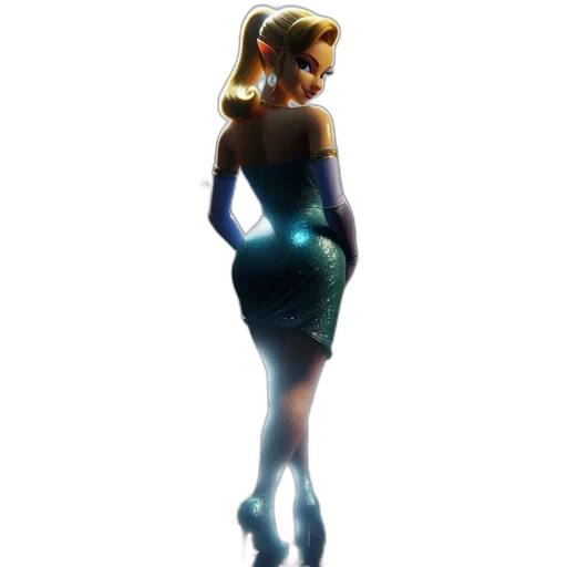 dress, staff, concept art, 3d render transparent PNG cut-out
