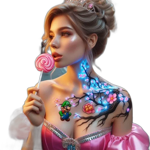 jewelry, dress, flower, fantasy art transparent PNG cut-out