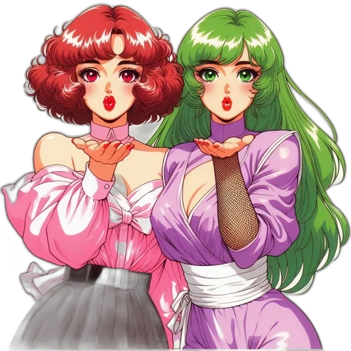 vaporwave, anime, pixel art, concept art transparent PNG cut-out