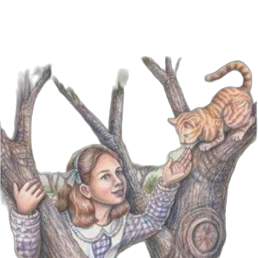 creature, tree, staff, animal transparent PNG cut-out