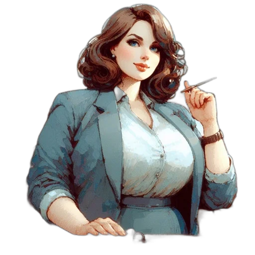 jacket, staff, dress, pixel art transparent PNG cut-out