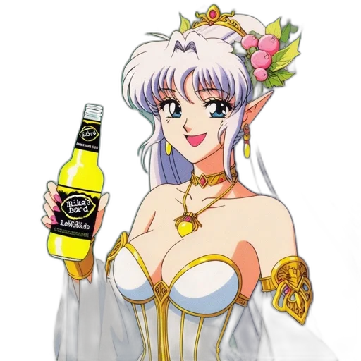 dress, crown, anime, fantasy art transparent PNG cut-out