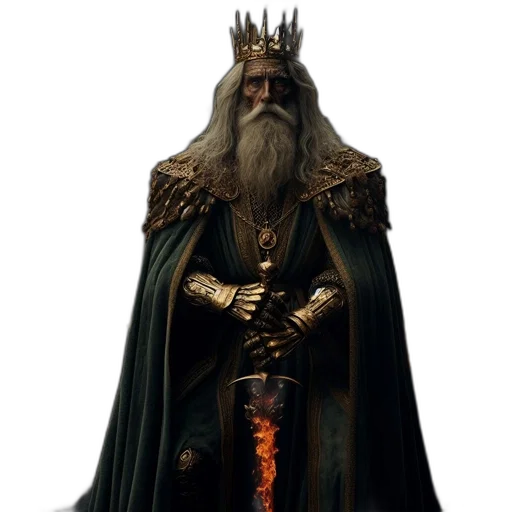 crown, sword, staff, dragon transparent PNG cut-out