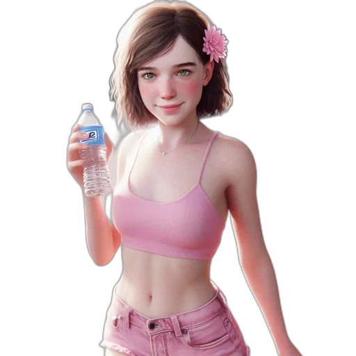 bottle, dress, robot, concept art transparent PNG cut-out