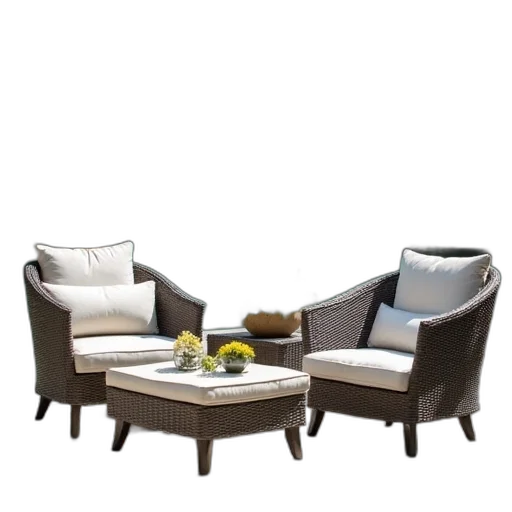 furniture, 3d render, photorealistic, earth tones transparent PNG cut-out