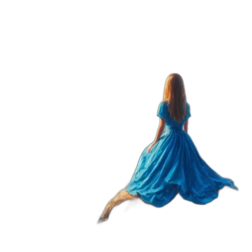dress, hair, shoes, crown transparent PNG cut-out
