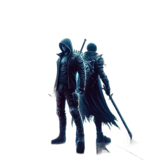 sword, weapon, jacket, staff transparent PNG cut-out