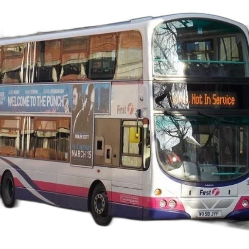 double-decker, bus, advertisement, welcome transparent PNG cut-out