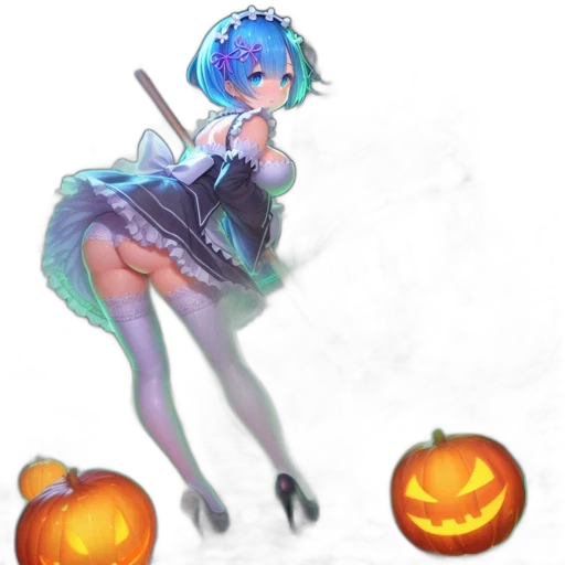 dress, staff, weapon, creature transparent PNG cut-out
