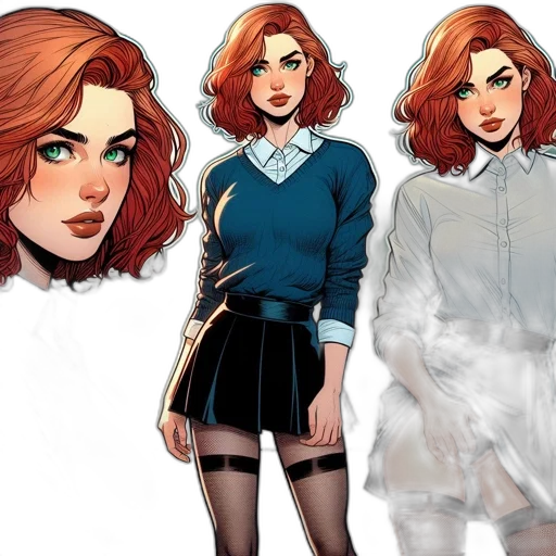 comic book art, concept art, cartoon, fantasy art transparent PNG cut-out