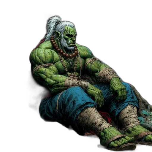 comic book art, concept art, fantasy art, muscular transparent PNG cut-out