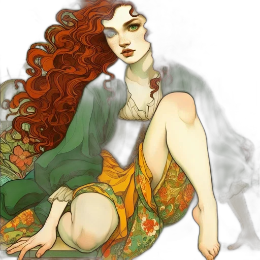 dress, fantasy art, concept art, watercolor transparent PNG cut-out