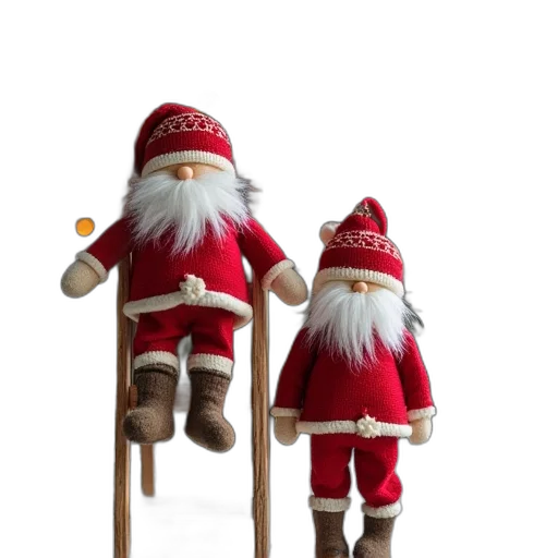 3d render, wooden, christmas, ladder transparent PNG cut-out