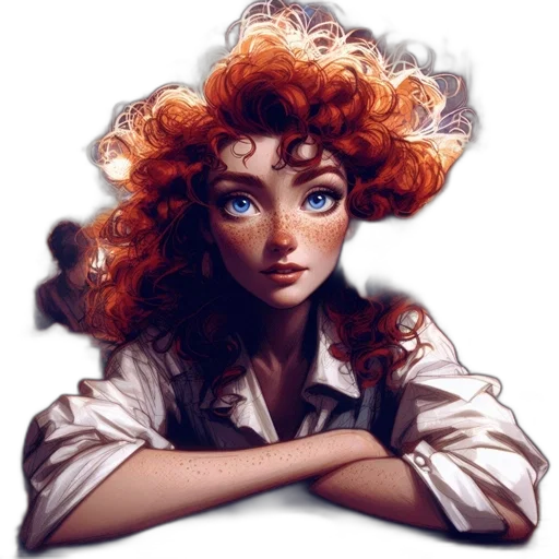 face, crown, hair, staff transparent PNG cut-out