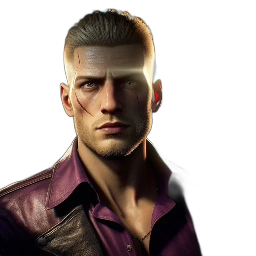 jacket, face, mask, cyberpunk transparent PNG cut-out