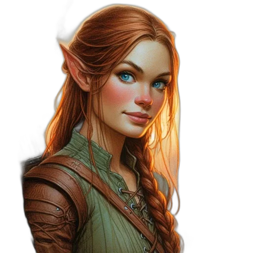 face, dragon, staff, dress transparent PNG cut-out