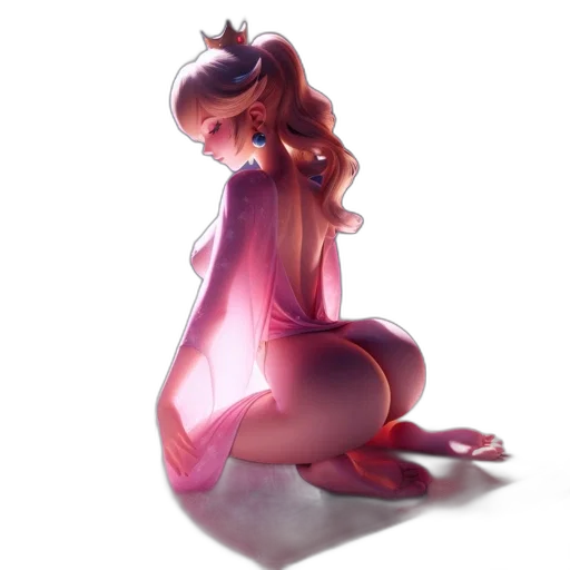 dress, crown, staff, creature transparent PNG cut-out