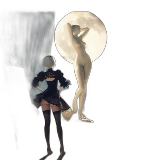 dress, creature, umbrella, mask transparent PNG cut-out