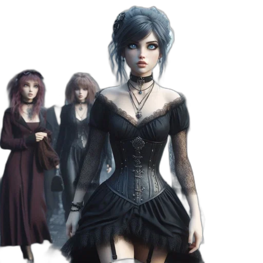 dress, concept art, fantasy art, 3d render transparent PNG cut-out