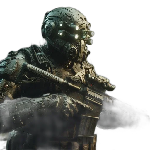 weapon, robot, mask, concept art transparent PNG cut-out