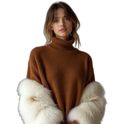 jacket, earth tones, model, wears transparent PNG cut-out
