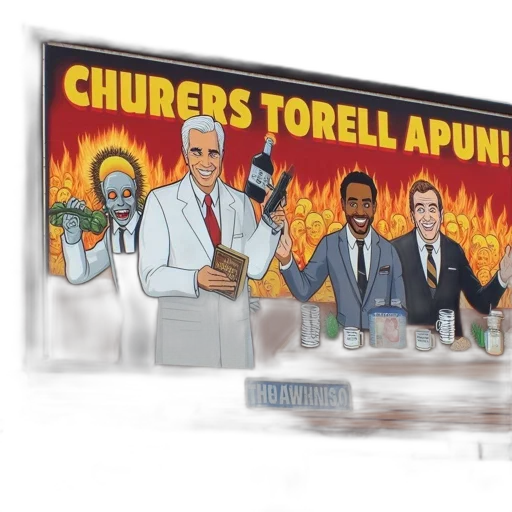 concept art, fire, billboard, vibrant transparent PNG cut-out