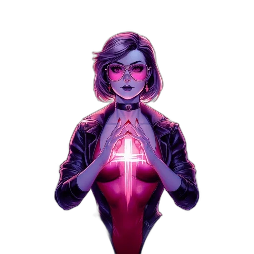 jacket, robot, mask, comic book art transparent PNG cut-out