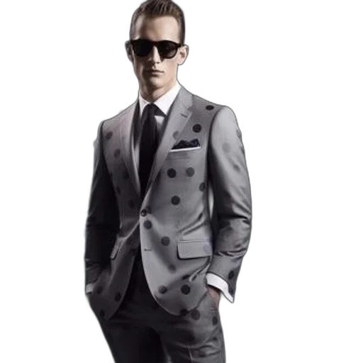 jacket, photorealistic, man, gray transparent PNG cut-out