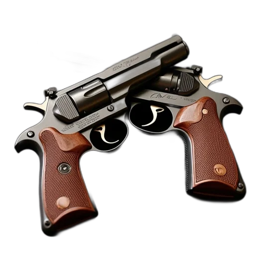 weapon, 3d render, photorealistic, two transparent PNG cut-out