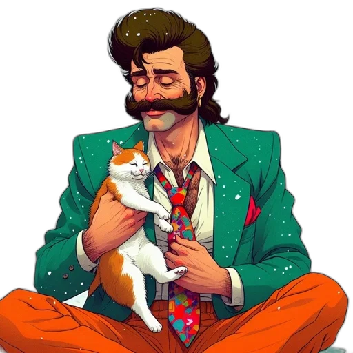 animal, jacket, staff, concept art transparent PNG cut-out