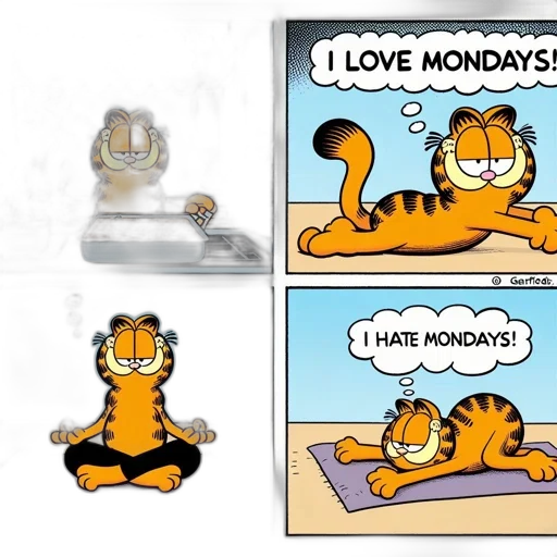 garfield, shown, comic, strip transparent PNG cut-out