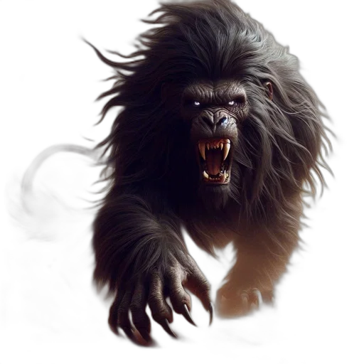 creature, animal, hair, staff transparent PNG cut-out