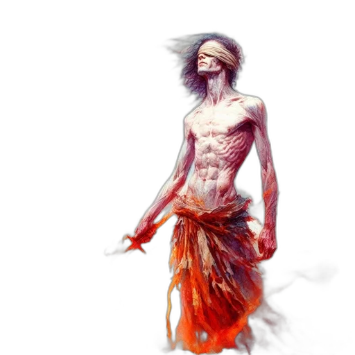 creature, dress, hair, concept art transparent PNG cut-out