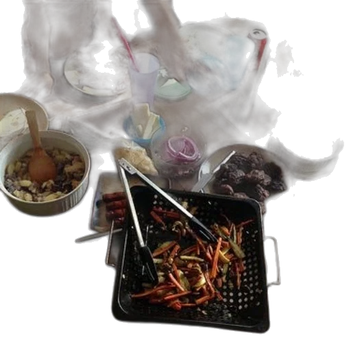 dragon, food, staff, mask transparent PNG cut-out