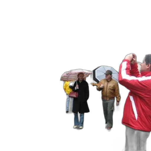 umbrella, jacket, staff, 3d render transparent PNG cut-out