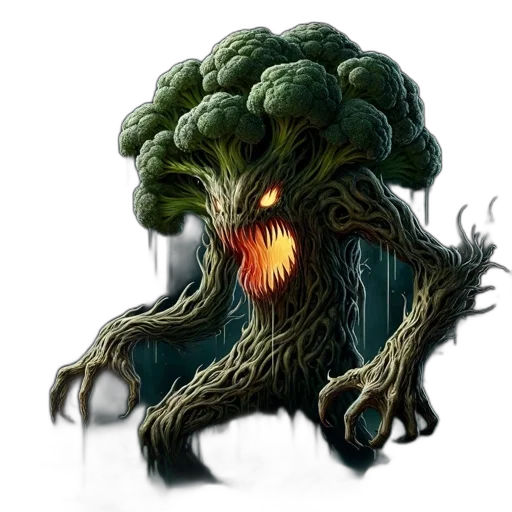 creature, tree, hair, face transparent PNG cut-out
