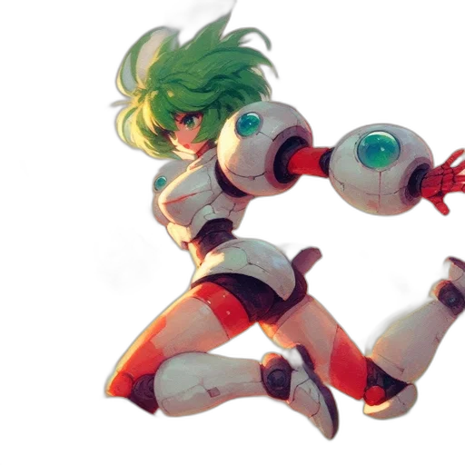 robot, weapon, concept art, pixel art transparent PNG cut-out