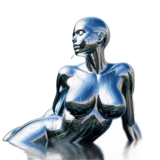 robot, jewelry, concept art, 3d render transparent PNG cut-out