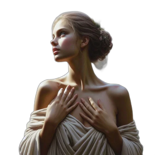 dress, jewelry, face, crown transparent PNG cut-out