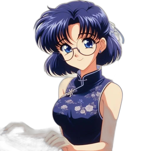 dress, staff, anime, vaporwave transparent PNG cut-out