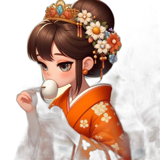 staff, dress, crown, face transparent PNG cut-out