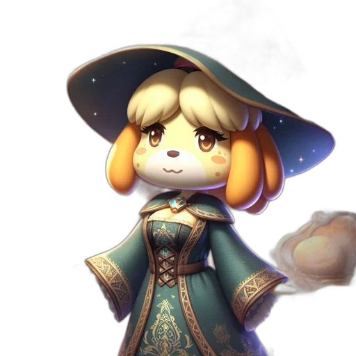 staff, dress, hat, mask transparent PNG cut-out