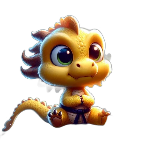 dragon, staff, creature, animal transparent PNG cut-out