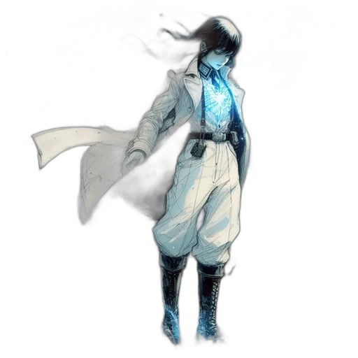 staff, jacket, sword, mask transparent PNG cut-out