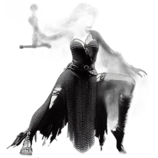 dress, mask, sword, concept art transparent PNG cut-out