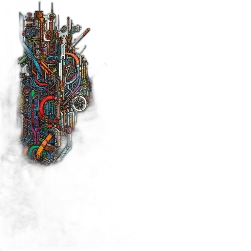 robot, dragon, concept art, cyberpunk transparent PNG cut-out