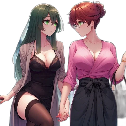 dress, anime, concept art, fantasy art transparent PNG cut-out